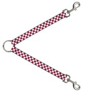 Dog Leash Splitter - Checker Crimson/White Dog Leash Splitters Buckle-Down   