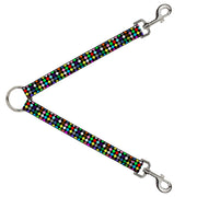 Dog Leash Splitter - Diamonds Black/Multi Color Dog Leash Splitters Buckle-Down   