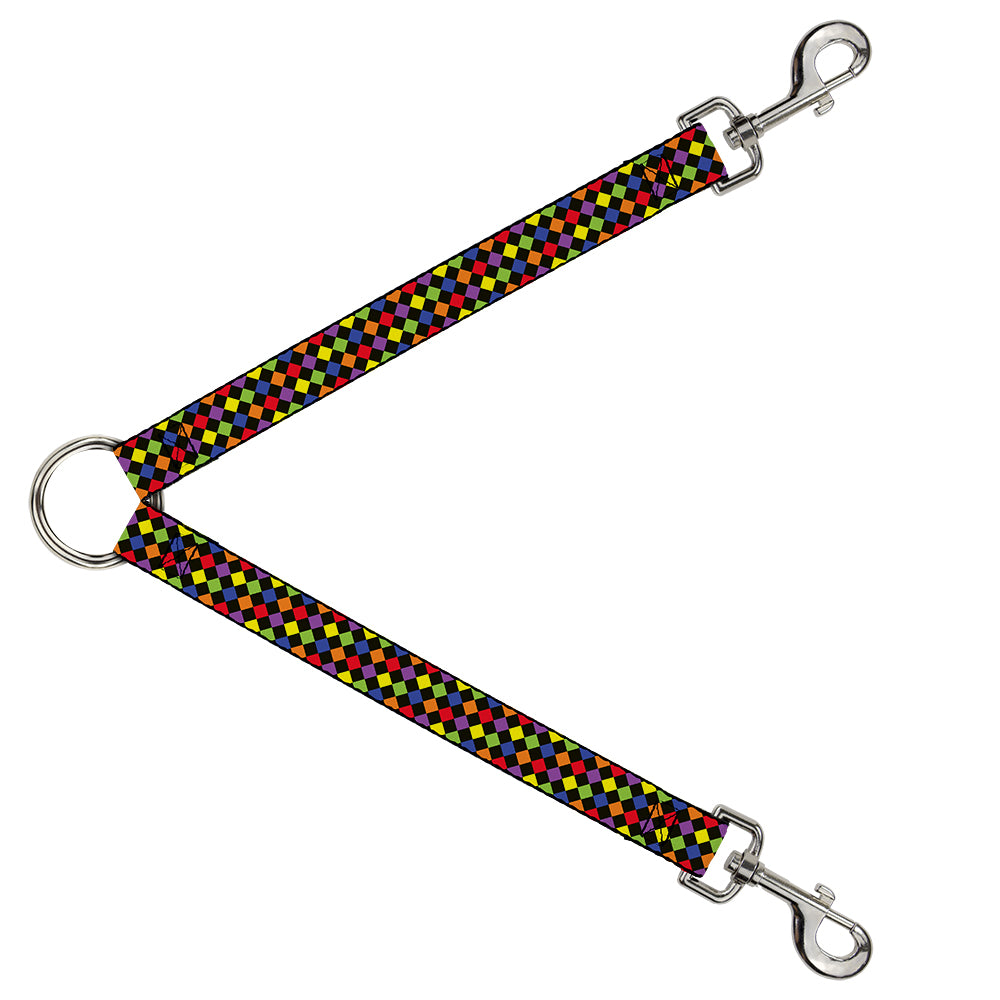 Dog Leash Splitter - Diamonds Black/Multi Neon Dog Leash Splitters Buckle-Down   