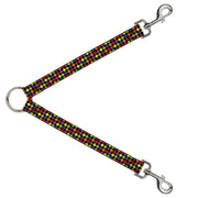 Dog Leash Splitter - Diamonds Black/Multi Neon Dog Leash Splitters Buckle-Down   