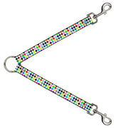 Dog Leash Splitter - Diamonds White/Multi Color Dog Leash Splitters Buckle-Down   