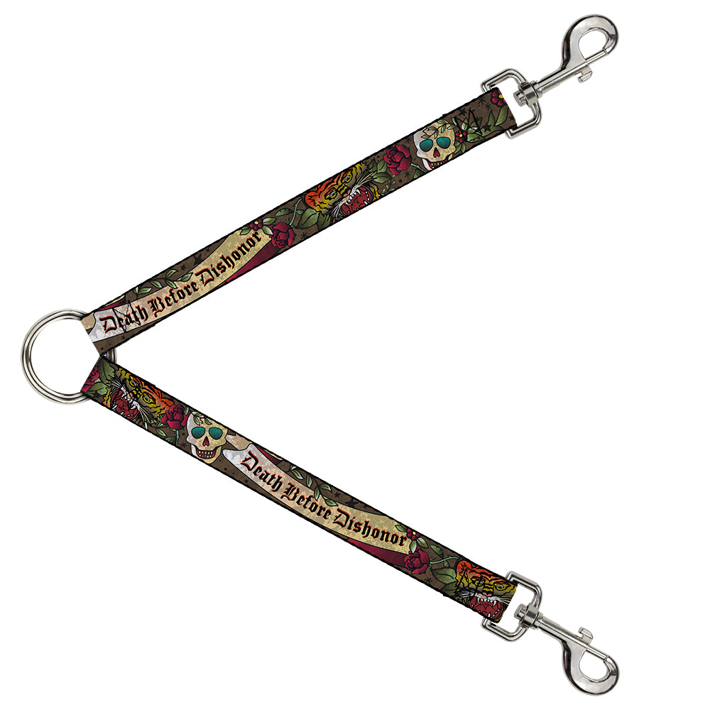Dog Leash Splitter - Death Before Dishonor Olive Dog Leash Splitters Buckle-Down   