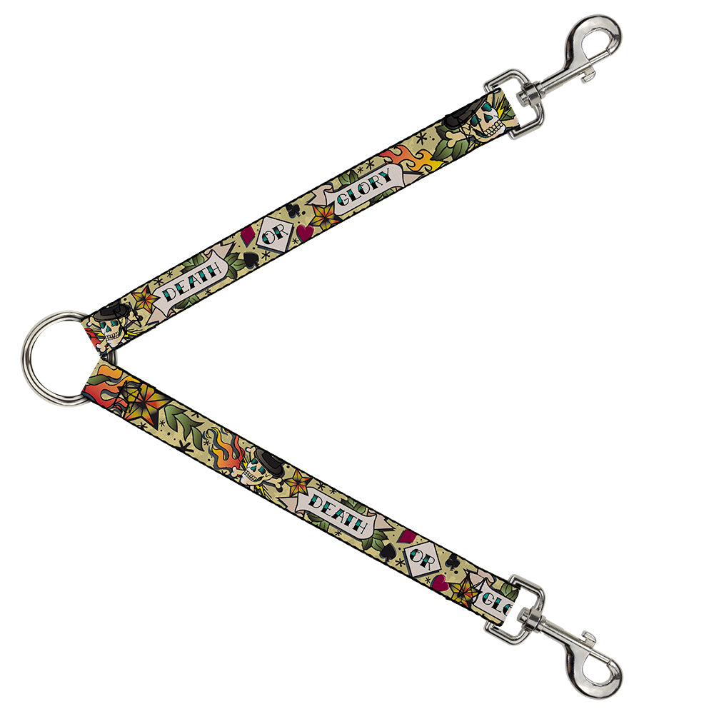 Dog Leash Splitter - Death or Glory Tan Dog Leash Splitters Buckle-Down   