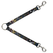 Dog Leash Splitter - Dead Men Tell No Tales Gray Dog Leash Splitters Buckle-Down   