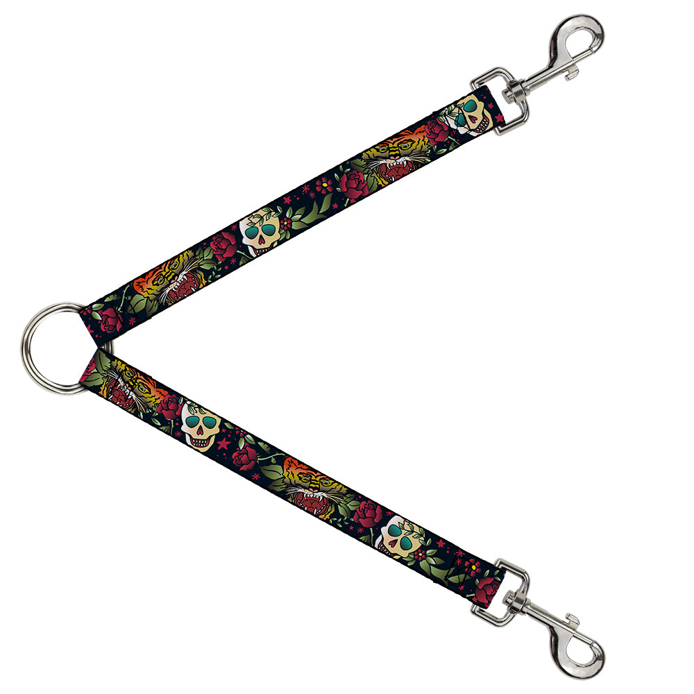 Dog Leash Splitter - Death Before Dishonor CLOSE-UP Black Dog Leash Splitters Buckle-Down   