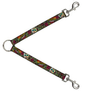 Dog Leash Splitter - Death Before Dishonor CLOSE-UP Olive Dog Leash Splitters Buckle-Down   