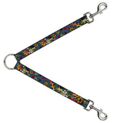 Dog Leash Splitter - Death or Glory CLOSE-UP Gray Dog Leash Splitters Buckle-Down   