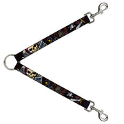 Dog Leash Splitter - Dead Men Tell No Tales Black Dog Leash Splitters Buckle-Down   