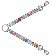 Dog Leash Splitter - Dots White/Transparent Multi Color Dog Leash Splitters Buckle-Down   