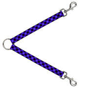 Dog Leash Splitter - Diagonal Buffalo Plaid Black/Blue Dog Leash Splitters Buckle-Down   