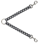 Dog Leash Splitter - Diagonal Buffalo Plaid Black/White Dog Leash Splitters Buckle-Down   