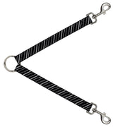 Dog Leash Splitter - Diagonal Stripes Scribble Gray/Black Dog Leash Splitters Buckle-Down   