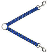 Dog Leash Splitter - Diagonal Stripes Scribble Gray/Blue Dog Leash Splitters Buckle-Down   