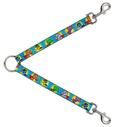 Dog Leash Splitter - Dinosaur Superhero Baby Blue Dog Leash Splitters Buckle-Down   