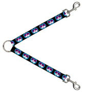Dog Leash Splitter - Dopey Eyes Black/Baby Blue/Purple Dog Leash Splitters Buckle-Down   