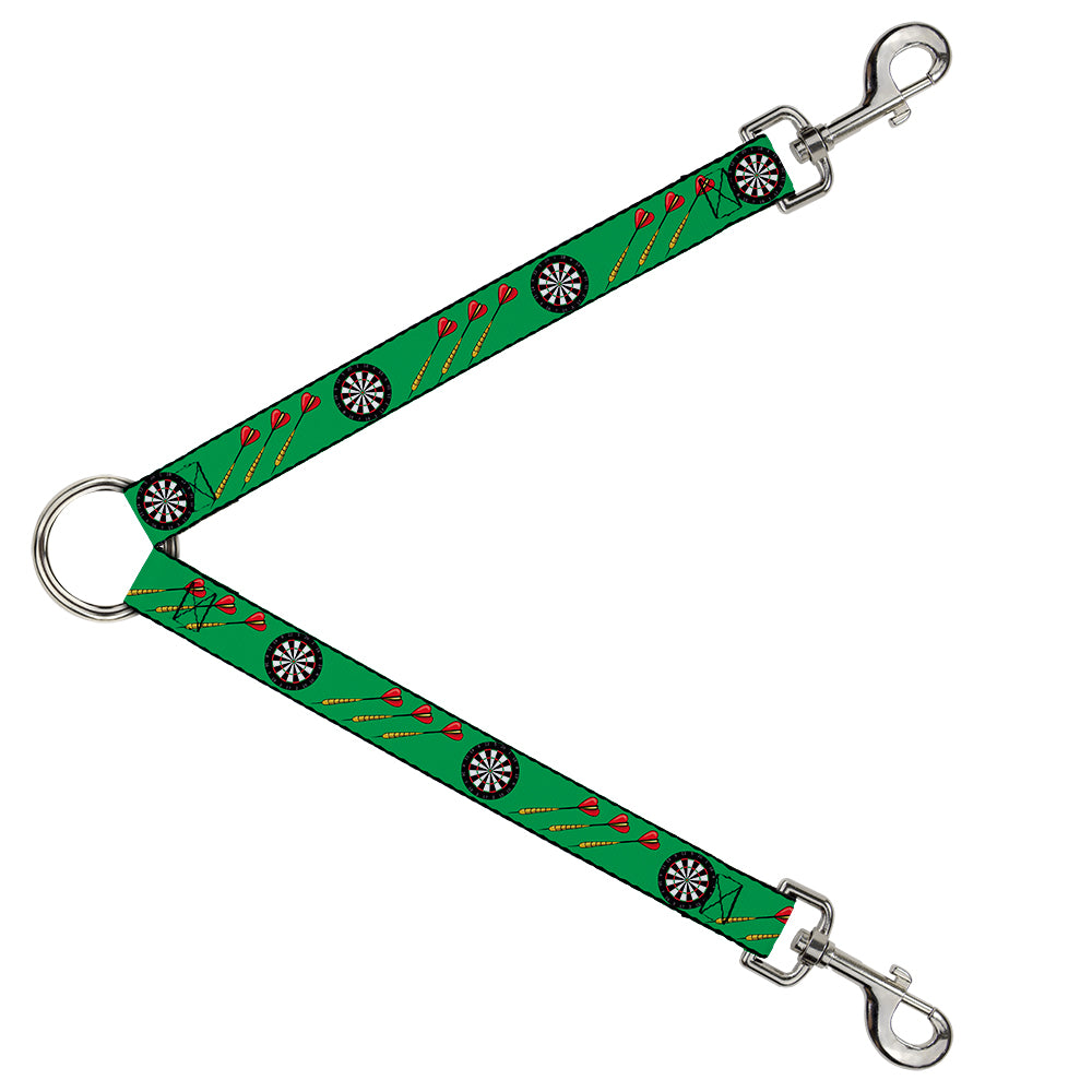 Dog Leash Splitter - Darts Green/Multi Color Dog Leash Splitters Buckle-Down   