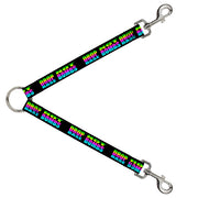 Dog Leash Splitter - DROP BASS NOT BOMBS Black/Rainbow Dog Leash Splitters Buckle-Down   