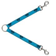 Dog Leash Splitter - Diamond Sketch Turquoise/Black Dog Leash Splitters Buckle-Down   