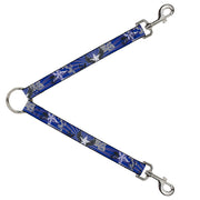 Dog Leash Splitter - Die Hard Skulls & Stars1 Blue/Grays Dog Leash Splitters Buckle-Down   