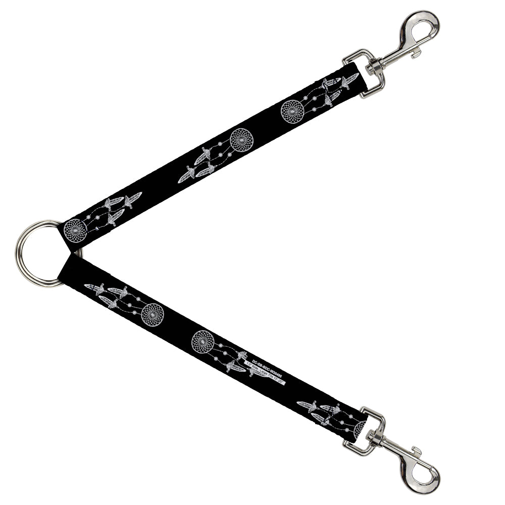 Dog Leash Splitter - Dream Catcher Black White Dog Leash Splitters Buckle-Down   