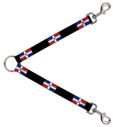 Dog Leash Splitter - Dominican Republic Flags/Black Blocks Dog Leash Splitters Buckle-Down   