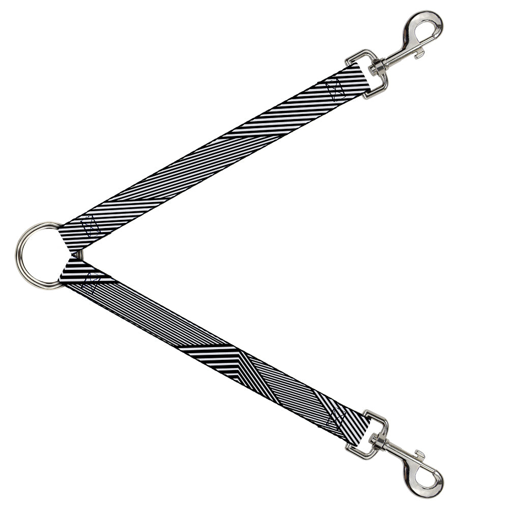 Dog Leash Splitter - Eighties 7 Black/White Dog Leash Splitters Buckle-Down   