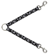 Dog Leash Splitter - Eighties Hearts Black/White Dog Leash Splitters Buckle-Down   