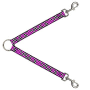 Dog Leash Splitter - Eighties Stars1 Black/White/Fuchsia Dog Leash Splitters Buckle-Down   