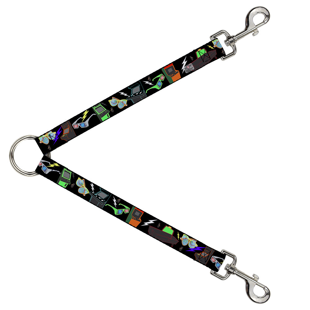 Dog Leash Splitter - Eighties Arcade Black Dog Leash Splitters Buckle-Down   
