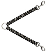 Dog Leash Splitter - Elegant Crosses/Stars/Studs Black/Grays Dog Leash Splitters Buckle-Down   