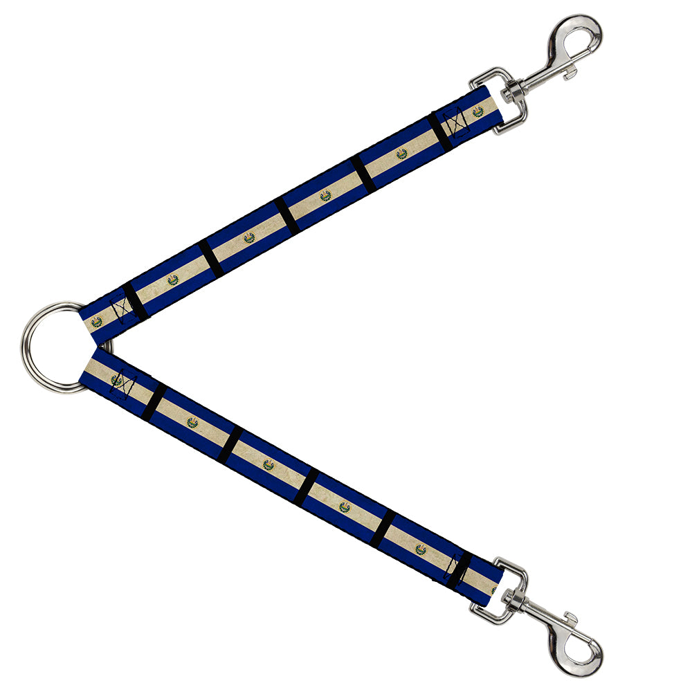 Dog Leash Splitter - El Salvador Flag/Black Dog Leash Splitters Buckle-Down   