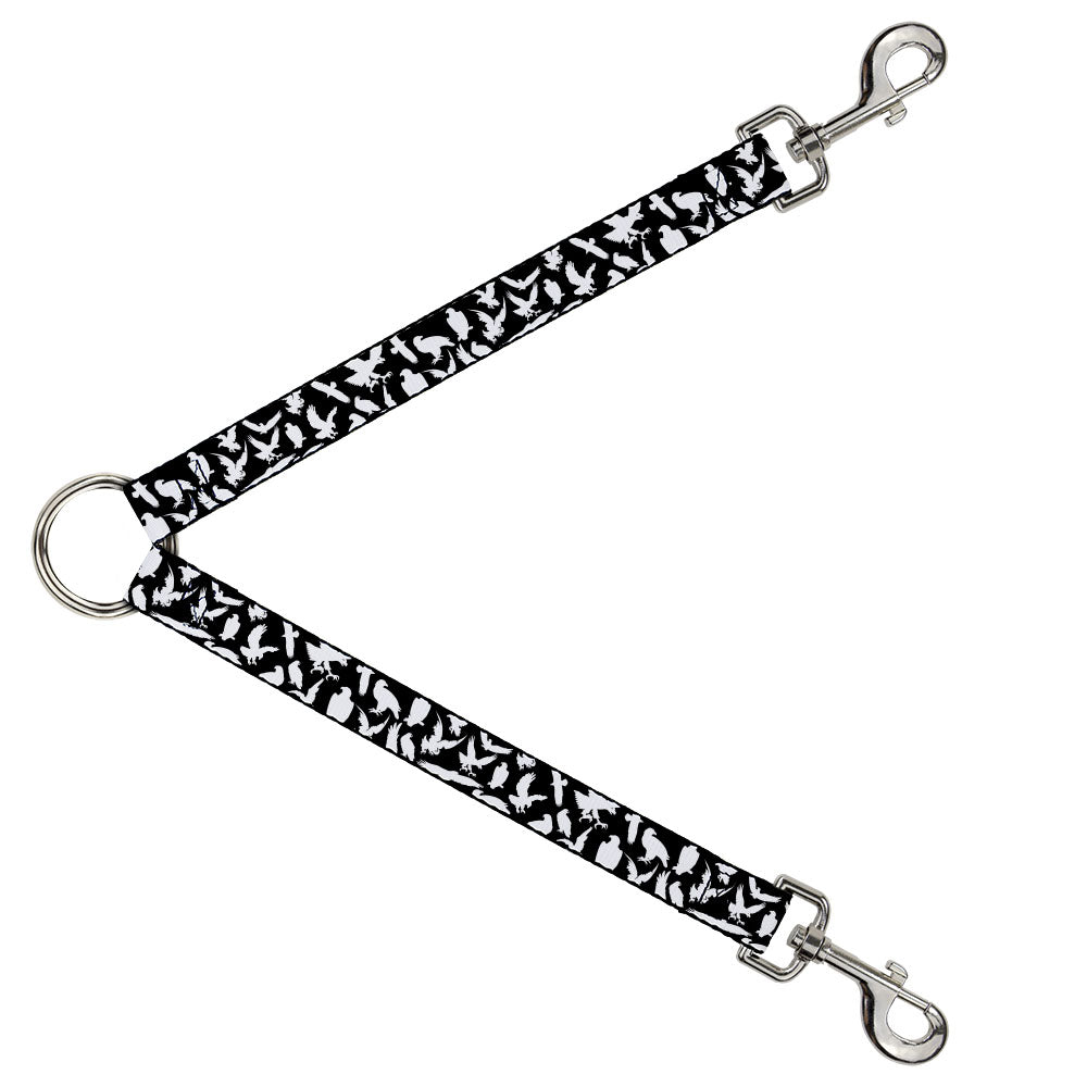 Dog Leash Splitter - Eagle Silhouettes Scattered Black/White Dog Leash Splitters Buckle-Down   