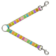 Dog Leash Splitter - Easter Eggs Decorated Eggs Yellow/Multi Color Dog Leash Splitters Buckle-Down   