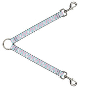 Dog Leash Splitter - Easter Bunnies Smiling Sky Blue Dog Leash Splitters Buckle-Down   