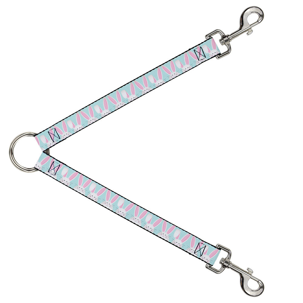 Dog Leash Splitter - Easter Bunnies Smiling Sky Blue Dog Leash Splitters Buckle-Down   