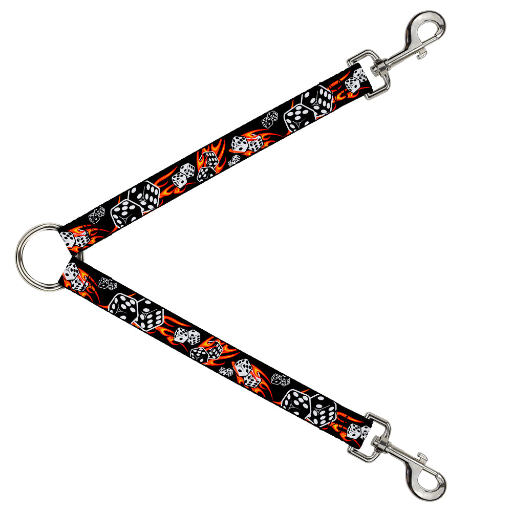 Dog Leash Splitter - Flaming Dice Dog Leash Splitters Buckle-Down   