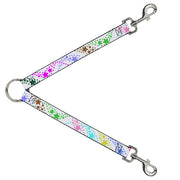 Dog Leash Splitter - Falling Stars White/Multi Color Dog Leash Splitters Buckle-Down   