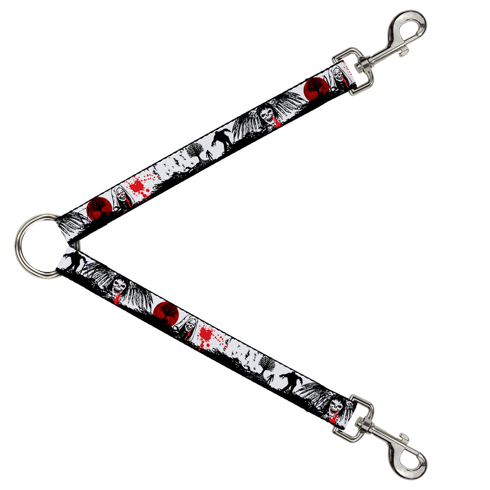 Dog Leash Splitter - Fright Night White/Black/Red Dog Leash Splitters Buckle-Down   