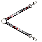 Dog Leash Splitter - Fright Night White/Black/Red Dog Leash Splitters Buckle-Down   