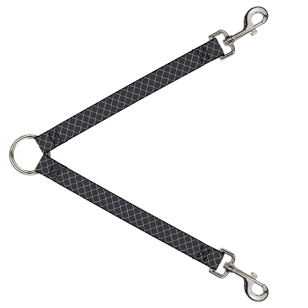 Dog Leash Splitter - Fishnet Stocking Black/White Dog Leash Splitters Buckle-Down   