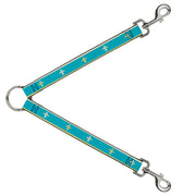 Dog Leash Splitter - Fleur-de-Lis2 Baby Blue/Tan/Lime Green Dog Leash Splitters Buckle-Down   