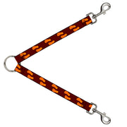 Dog Leash Splitter - Flip Flops Burgundy/Orange Dog Leash Splitters Buckle-Down   
