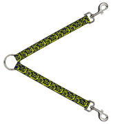 Dog Leash Splitter - Filigree Navy/Yellow Dog Leash Splitters Buckle-Down   