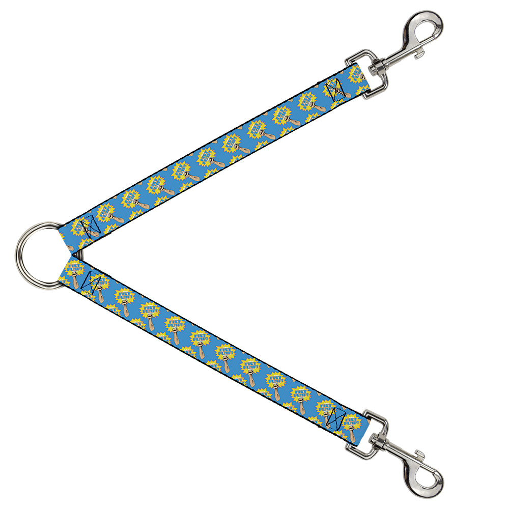 Dog Leash Splitter - Fist Pump Baby Blue/Yellow Dog Leash Splitters Buckle-Down   