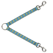 Dog Leash Splitter - Fist Pump Baby Blue/Yellow Dog Leash Splitters Buckle-Down   