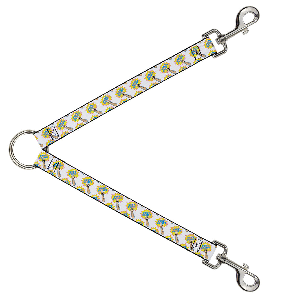 Dog Leash Splitter - Fist Pump White/Yellow Dog Leash Splitters Buckle-Down   
