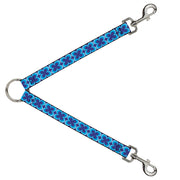 Dog Leash Splitter - Four Dot Gradient Royal/Blues Dog Leash Splitters Buckle-Down   