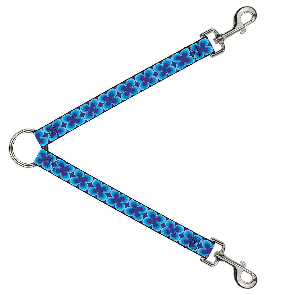 Dog Leash Splitter - Four Dot Gradient Royal/Blues Dog Leash Splitters Buckle-Down   