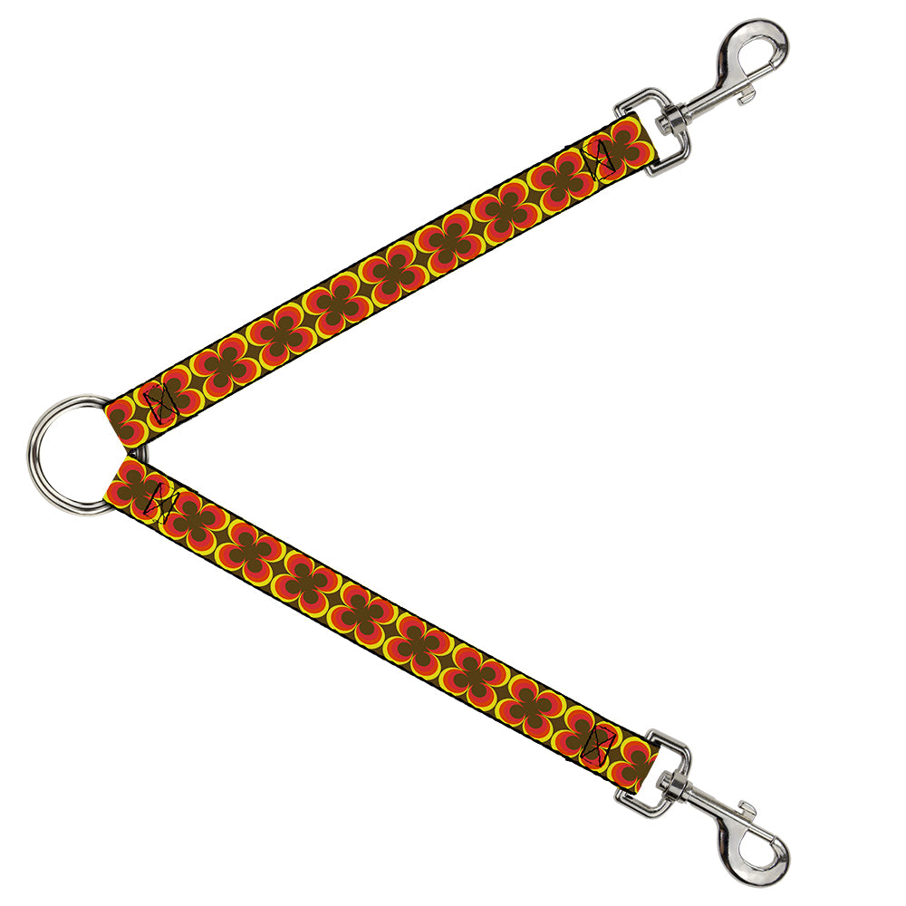 Dog Leash Splitter - Four Dot Gradient Brown/Yellow/Red Dog Leash Splitters Buckle-Down   