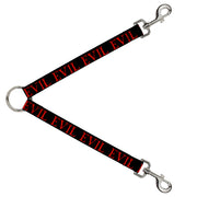 Dog Leash Splitter - Flaming EVIL Black/Red Dog Leash Splitters Buckle-Down   